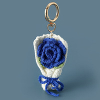 Handgefertigter Mini-Häkelrosenstrauß Schlüsselanhänger Hochwertiger Gestrickter Anhänger Hochzeit Taufe Ostern Geschenke Maiglöckchen KIVA Marke