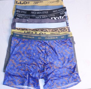 Goedkope heren boxershorts van katoen en ijzijde, diverse stijlen en maten, effen en met print, ondergoed voor mannen - Product Image 6