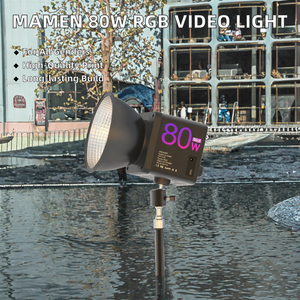MAMEN 80W RGB COB Lumière vidéo pour studio d'éclairage <span class=keywords><strong>photographique</strong></span> Photo & Vidéo Live <span class=keywords><strong>Effet</strong></span> stroboscopique - Product Image 2