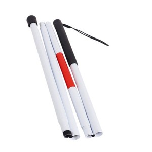 Canne pliante en alliage d'aluminium, 4 sections, légère, portable, télescopique, pour personnes aveugles - Product Image 2