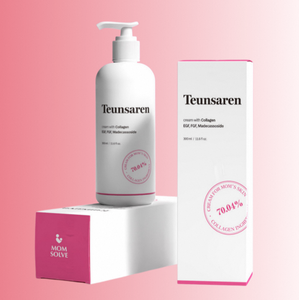 Crème anti-vergetures primée Momsove Teunsaren, formule 70% collagène, améliore cliniquement l'élasticité de la peau, 300ml - Product Image 1