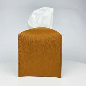 Boîte à mouchoirs en PVC de style nordique pour voiture, salon, salle de bain, avec couvercle de rangement pour mouchoirs extractibles sur le bureau - Product Image 2