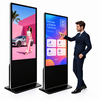 Kiosque publicitaire LCD vertical de 32 à 43 pouces, signalisation numérique, totem publicitaire sur pied, écran d'affichage