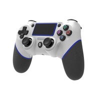 Manette de jeu sans fil P4 à revêtement caoutchouc, marque privée, avec double moteur à vibration et prise en charge 6 axes, compatible