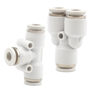 DDE Dade Pneumatics Plastic T-Type Tee <b>Quick</b> Coupler PE 4 6 8 10 12 14 16 Pneumatic Hose <b>Connector</b> - Product Image 1