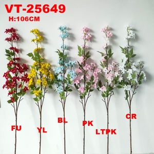 2025 más nuevo 94cm poliéster Artificial Cherry Blossom Spray X3 PARA EL Día DE LA Madre y la graduación - Product Image 1