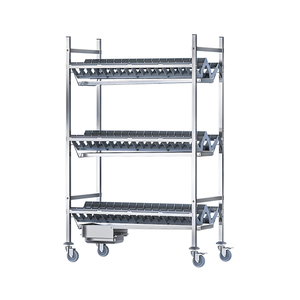 <span class=keywords><strong>Chariot</strong></span> <span class=keywords><strong>de</strong></span> rangement à <span class=keywords><strong>3</strong></span> niveaux en acier inoxydable pour cuisine avec bac <span class=keywords><strong>de</strong></span> récupération des eaux - Product Image 1