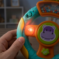 Jouet volant pour bébé QS avec lumières et musique, volant en plastique, jouet de simulation pour l'apprentissage précoce