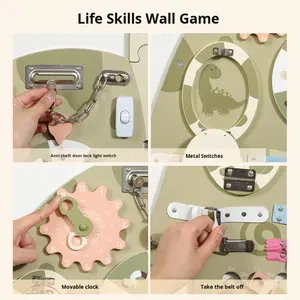 Детская деревянная настольная настенная игра с динозаврами - Product Image 4