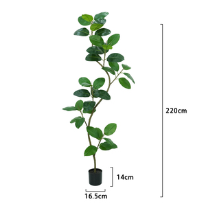 7FT Artificielle Vert Arbre En <span class=keywords><strong>Caoutchouc</strong></span> Extérieur Plancher Tropical Grande Plante De Plancher avec Toucher Réaliste En <span class=keywords><strong>Caoutchouc</strong></span> <span class=keywords><strong>Ficus</strong></span> pour La Décoration Intérieure - Product Image 6