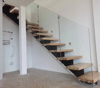 Escalier monopoutre VIKO 2026 de haute qualité pour villa moderne, marches en chêne, installation facile DIY, sûr