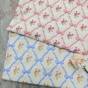 HAPPEAK Pure Cotton Tana Lawn Fabric Soft Hand Feeling Floral Printed Rose Liberty Fabric