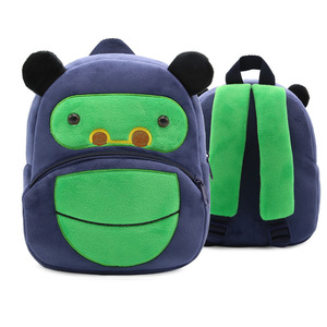 Plush Animal <b>Backpack</b> for <b>Children</b>, Cartoon Double Shoulder Bag with Zipper, Cute School Bag Gift - Product Image 3