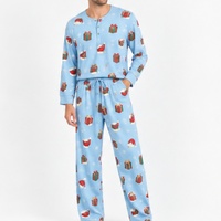Ensemble de pyjama de Noël pour homme, imprimé, tenue de nuit, vêtements de détente mignons pour homme, cadeau, vêtements d'hiver tricotés thermiques pour homme, fabriqué par ODM Factory