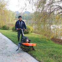 Bon prix tondeuse de terrain/tondeuse rotative à disque pour aménagement paysager/tondeuse à gazon manuelle à essence à usage domestique pour le jardin zéro tour