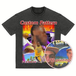 เสื้อยืดโอเวอร์ไซส์ลายวินเทจสีซีดแบบฟอกกรดสำหรับผู้ชาย พร้อมลายพิมพ์พัฟฟ์แบบ DTG - Product Image 2