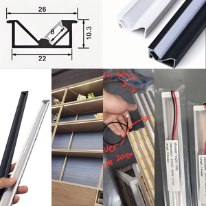 Profil en alliage d'aluminium de la série 6000 de qualité supérieure, plinthe en aluminium LED 024 avec couvercle en silicone pour l'éclairage des armoires - Product Image 2