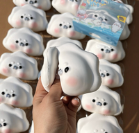 Hachimi Jouet Squishy à aspiration, à remontée lente, souple et flottant, en forme de dumpling, anti-stress, jouet sensoriel à presser, Seal