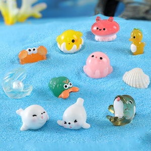 Miniaturas de Animales Marinos de Resina, Figuras de Cangrejo, Pulpo, Delfín y Pez, Adornos para Decoración de Paisajes, Accesorios para Manualidades - Product Image 1