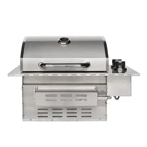 Calentador trasero de acero inoxidable 304 personalizado para cocina, quemador de Catering con parrilla de Gas integrada