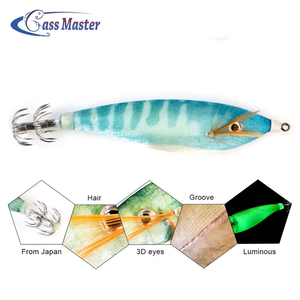 HOWELL <span class=keywords><strong>Bassmaster</strong></span> Egi lumineux crevettes calmar leurre lumineux en bois artificiel dur appât pour la pêche en mer rivière lac ruisseau fait ABS - Product Image 4