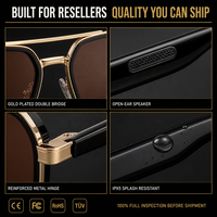 Promotions d'usine : Lunettes intelligentes avec écouteurs intégrés, appels HD, musique, anti-lumière bleue, pour l'extérieur, la voiture et le sport