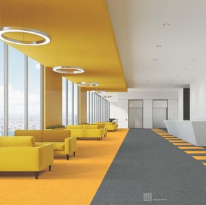 Dalles de moquette en polypropylène pour bureaux commerciaux 50x50cm, dalles de moquette pour sols résidentiels <span class=keywords><strong>100x100</strong></span> - Product Image 3