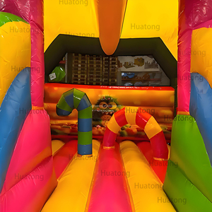 Château gonflable PVC pour fête en plein air, double piste, trampoline gonflable, toboggan gonflable, trampoline gonflable - Product Image 6