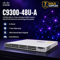 C9300-48U-A Cisco Catalyst 9300 Switch Jaringan Ethernet 48 Port Poe dengan Dukungan QoS, VLAN, dan SNMP