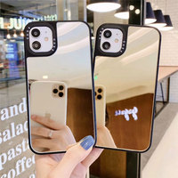 INS Mode Maquillage Miroir Téléphone étui pour iphone 14 13 12 11 15 Pro MAX 8 7 Plus X XS Max XR SE3 Couverture Antichoc