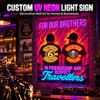 Enseigne néon LED personnalisée imprimée UV, logo acrylique sur mesure, éclairage mural pour bar, garage, club-house, boutique, décoration professionnelle