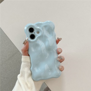 Funda para Teléfono de Mujer con Diseño de Ondas 3D en Colores Dulces Estilo Ins, Creativa, Electrochapada, Antigolpes, de TPU Suave para iPhone 16 Pro 15 14 - Product Image 5