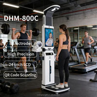 Báscula de Análisis Corporal con Pantalla Táctil LCD Mecánica de Ocho Electrodos, Alta Precisión, Monitor de Grasa Corporal, Wi-Fi/OEM/ODM