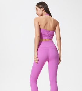 Soutien-gorge de sport sexy de style européen et américain pour femmes Nouveau bustier tubulaire à col licou avec froncement en nylon pour l'exercice d'été - Product Image 6