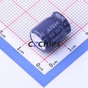 Condensateur électrolytique en aluminium ERR1KM680G13C30T à montage traversant, composant à montage traversant THT, D10xL13mm 68uF 100V 10mm 13mm - Product Image 2