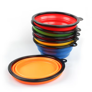 Taşınabilir Anti-tip silikon katlanır köpek kase plastik kedi maması & su kasesi Canine & Feline Pet sahipleri için arkadaşı - Product Image 2