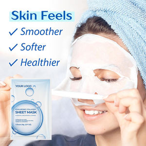 Masque facial en feuille d'acide hyaluronique et de collagène - Hydratant et raffermissant, éclaircissant et anti-âge pour tous types de peau - Product Image 6