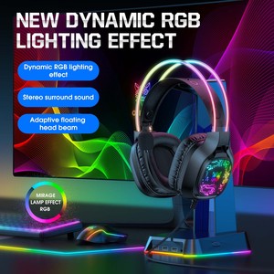 Audífonos Supraaurales ONIKUMA X22 Negros con Cable para Computadora, Gamer, USB 3.5mm RGB, <span class=keywords><strong>Cascos</strong></span> <span class=keywords><strong>Gaming</strong></span> para <span class=keywords><strong>PC</strong></span> PS5 - Product Image 2