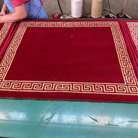 Tapis de prière mural musulman en rouleau, tapis de mosquée en rouleau, tapis doux en fil pour salle de prière
