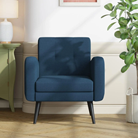 Fauteuil tapissé de siège de double plate-forme de jambes en métal de salon de loisirs pour le salon