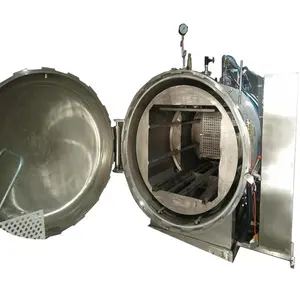 Retor mandi air putar untuk mesin sterilisasi kacang/saus kalengan