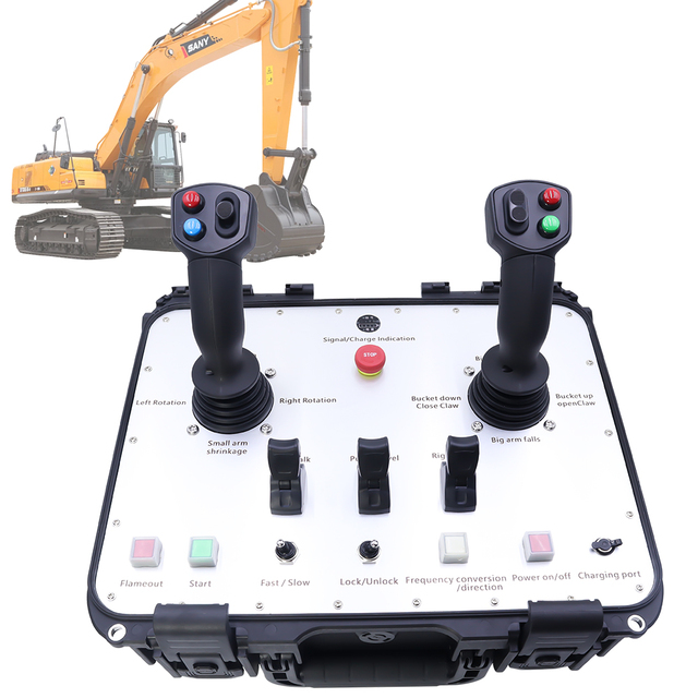 Discount Vapour Proof IP67 5 Functions Joystick Control Hydraulic Manual Automatic Solenoid Industrial Radio Wireless Remote
