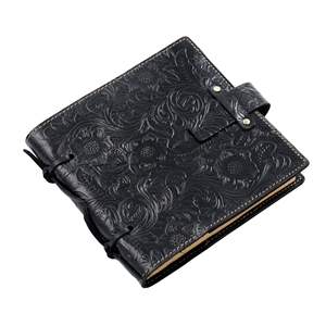 Cuaderno de cuero grabado hecho a mano, diario grueso DIY para <span class=keywords><strong>Contabilidad</strong></span> y notas diarias, diario de negocios Vintage para regalo - Product Image 6