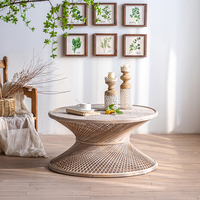Table en rotin Boho ronde moderne café meubles de salon ferme meubles en bambou thé Table basse fabriquée en Chine