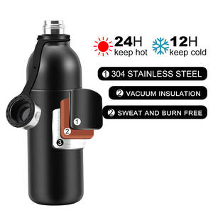 Bouteille d'eau à Double paroi en acier inoxydable, 500ml, contenant sous vide, non réutilisable, nouveau design, livraison gratuite - Product Image 5