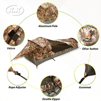 Carpa Bivvy Kawagebo Kamp (KK) Ultraligera e Impermeable de 1.25 kg / 2.8 lb para 1 Persona, para Escalada, Senderismo y Supervivencia al Aire Libre
