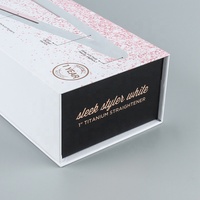 Boîte-cadeau en carton rigide de luxe à fermeture magnétique à couvercle rabattable de quantité minimale de commande basse personnalisée pour emballage de fer à lisser les cheveux plat