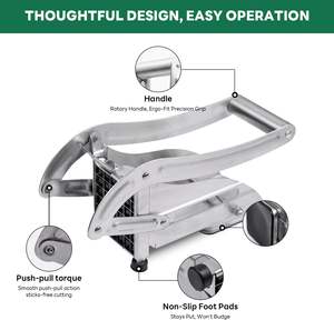 Cortador de Papas Fritas Profesional de 2 Cuchillas, Prensa de Acero Inoxidable para Cocina, Modelo TY-260311-01, de Tendencia para el Hogar - Product Image 3