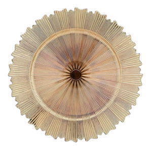 Vaisselle de style américain Plateau de service pour restaurant et traiteur de mariage Coffre-fort Dernier design Border Large Charger Plate - Product Image 3