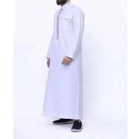 Mode personnalisée moyen-orient arabe dubaï caftan robe broderie Jubba hommes Thobe musulman Ramadan